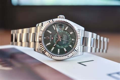 rolex sky dweller green dial price|rolex sky dweller price chart.